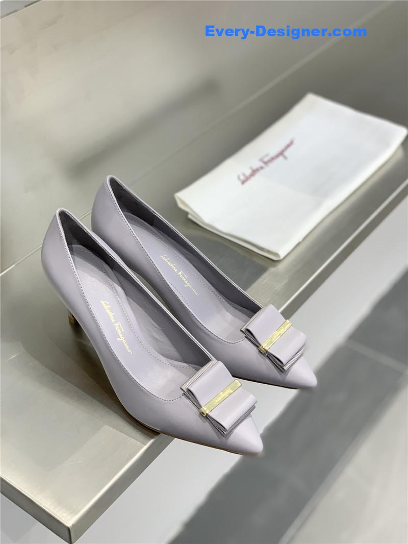 Salvatore Ferragamo double bow pointed pumps