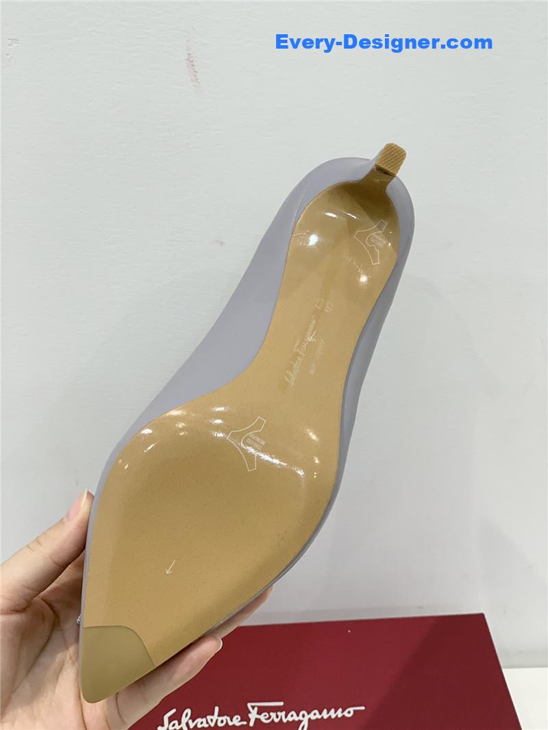 Salvatore Ferragamo double bow pointed pumps