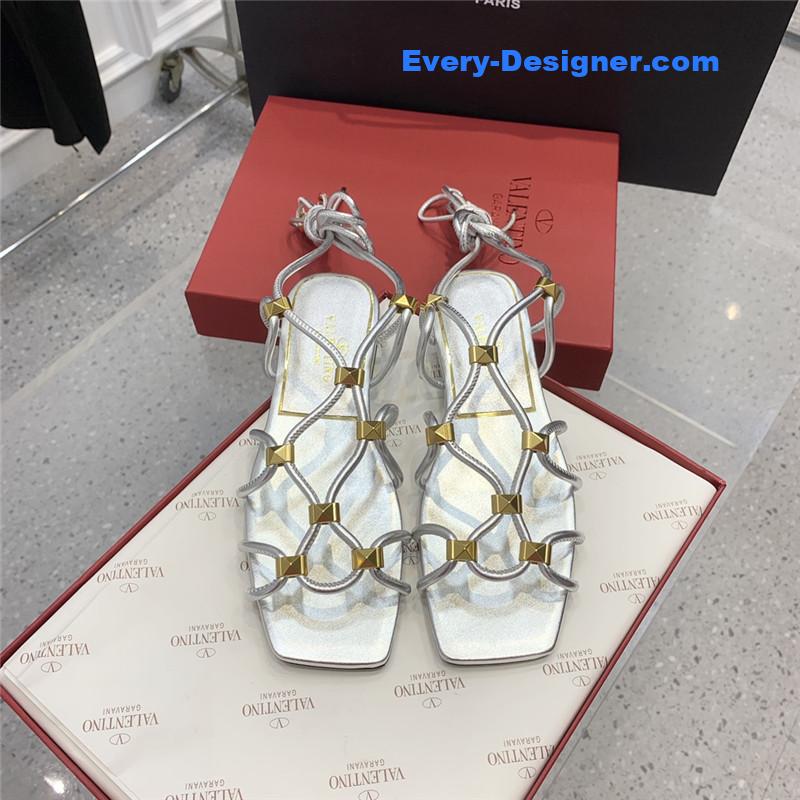 Va1e*ntin0 studded lace-up sandals