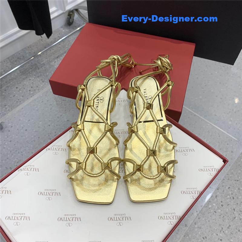 Va1e*ntin0 studded lace-up sandals