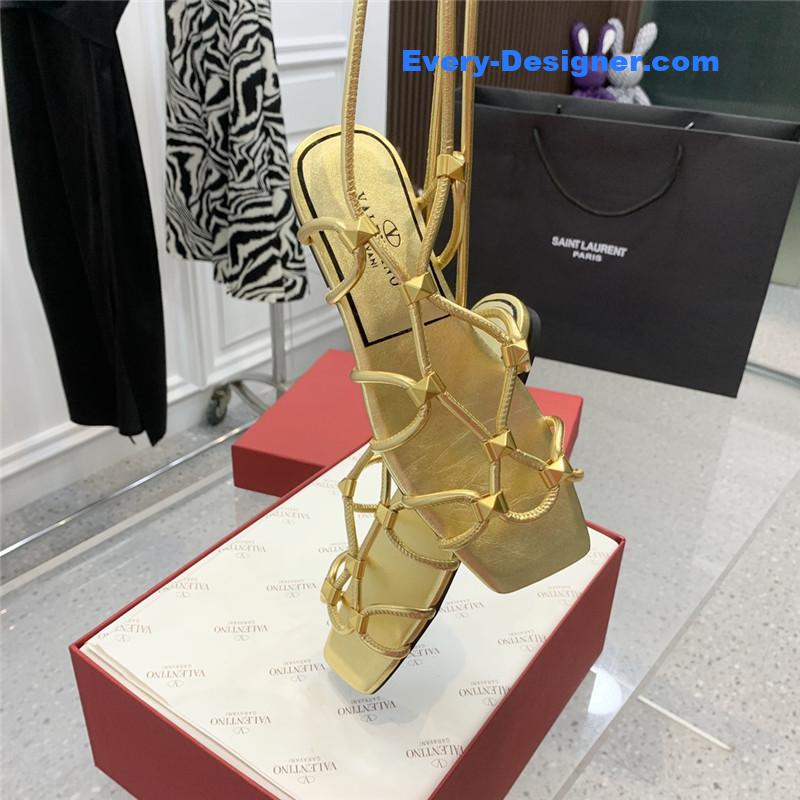 Va1e*ntin0 studded lace-up sandals