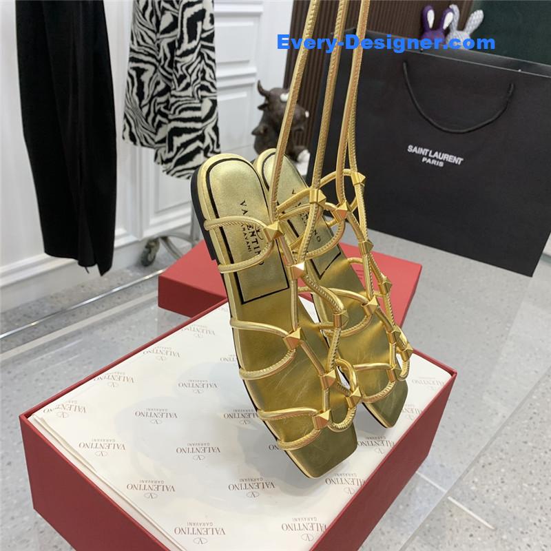 Va1e*ntin0 studded lace-up sandals