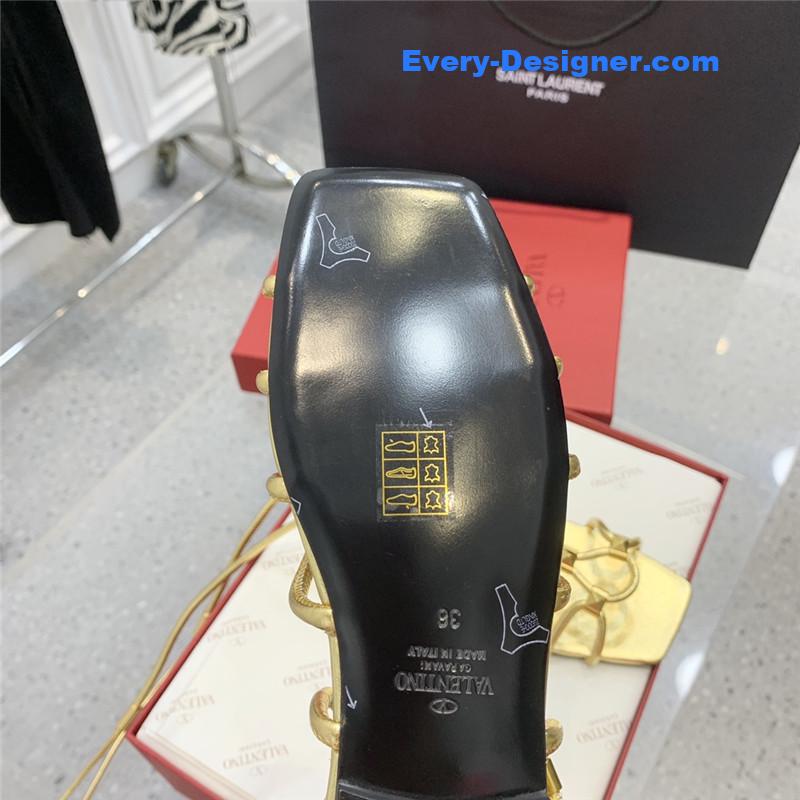 Va1e*ntin0 studded lace-up sandals