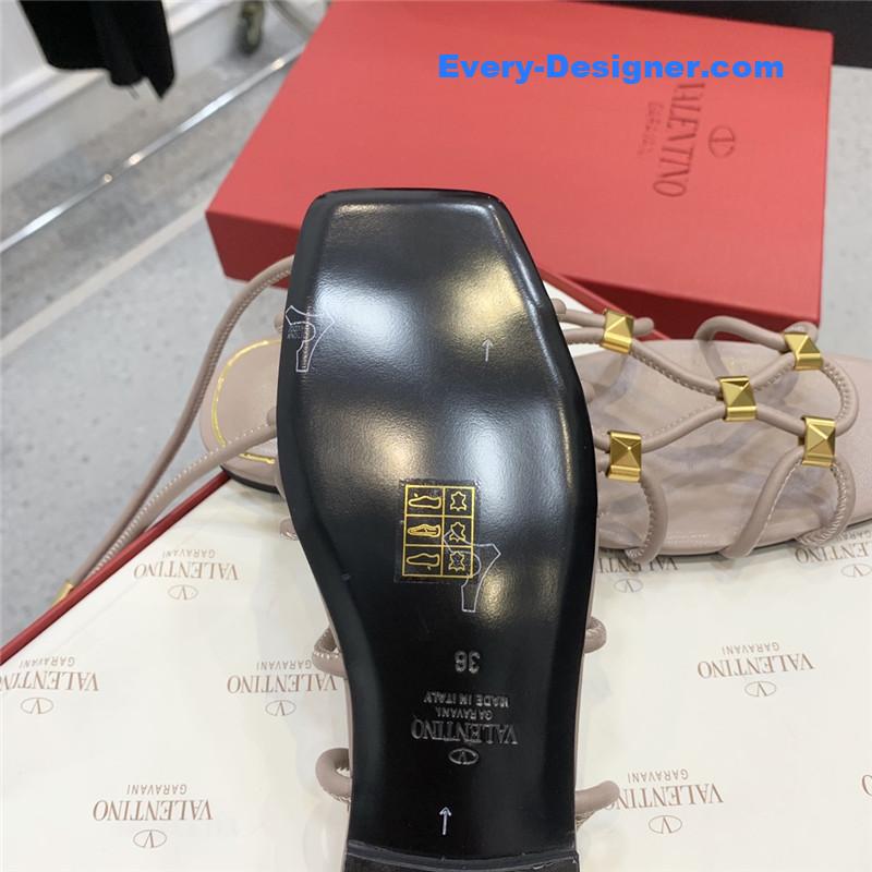 valentino studded lace-up sandals