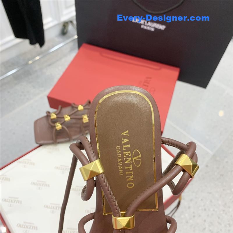 valentino studded lace-up sandals