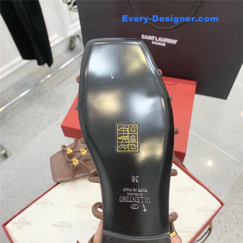 valentino studded lace-up sandals