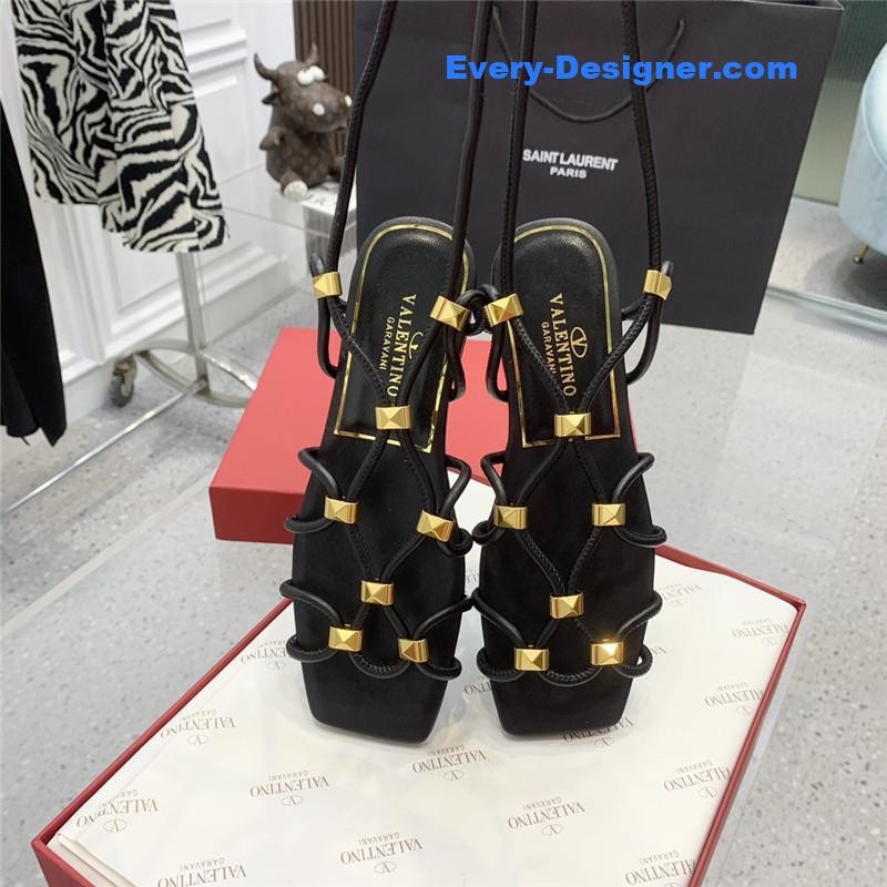 Va1e*ntin0 studded lace-up sandals
