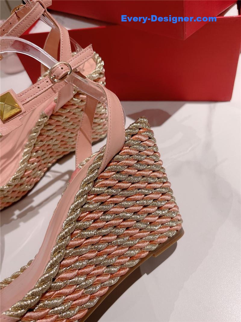 Va1e*ntin0 studded wedge sandals