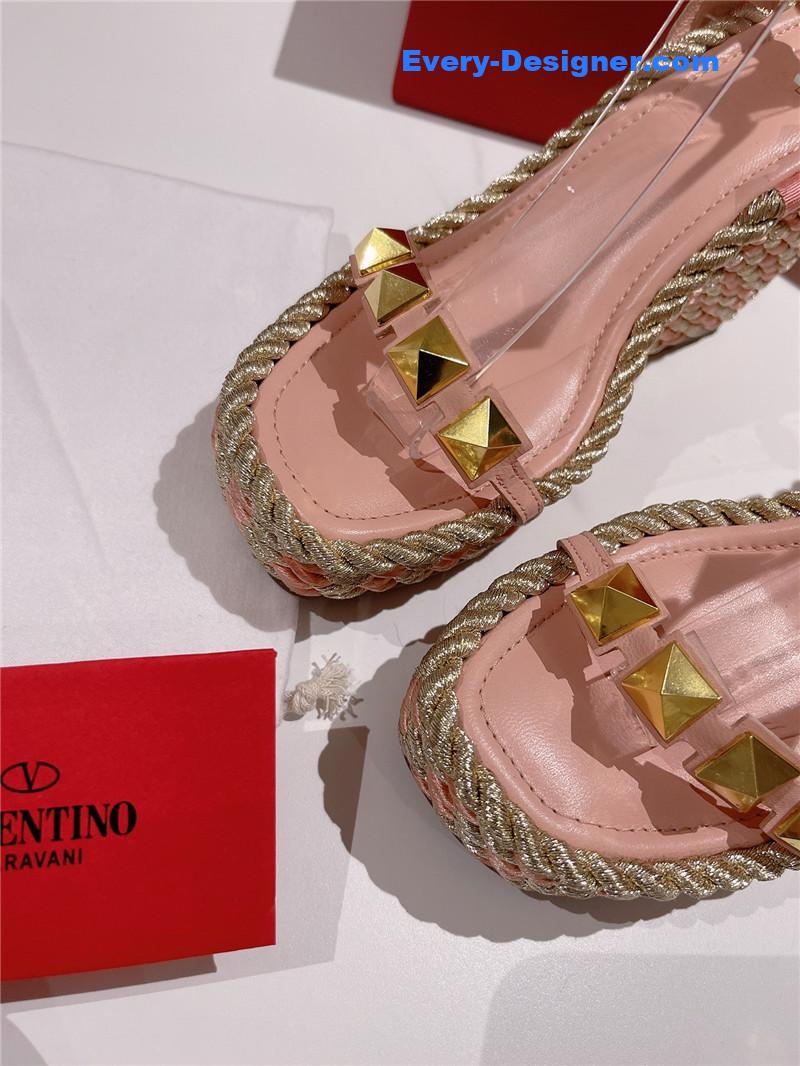 Va1e*ntin0 studded wedge sandals