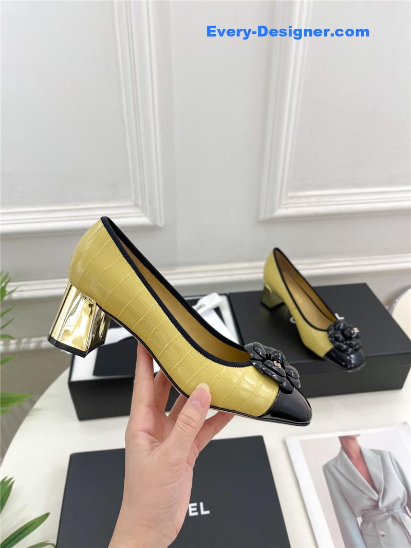 CC catwalk style camellia shoes