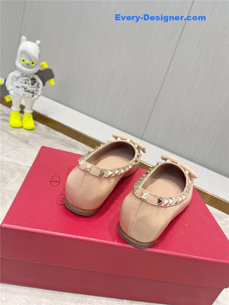 valentino ROCKSTUD studded satin ballet flats