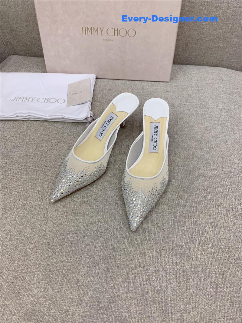 Jimmy Choo new rhinestone mesh fairy shoes wedding shoes