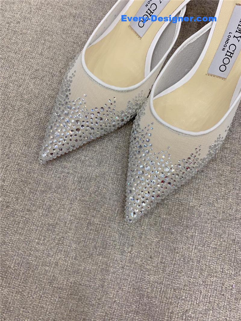 Jimmy Choo new rhinestone mesh fairy shoes wedding shoes