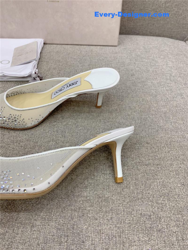 Jimmy Choo new rhinestone mesh fairy shoes wedding shoes