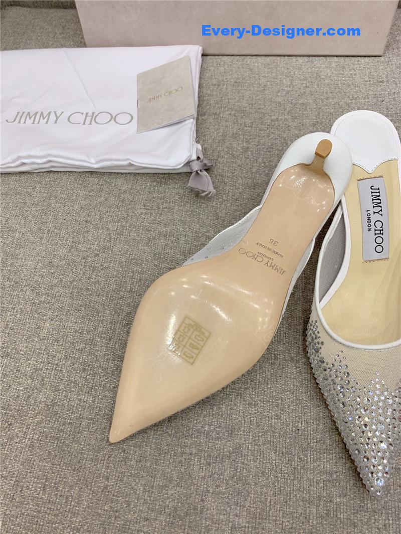 Jimmy Choo new rhinestone mesh fairy shoes wedding shoes