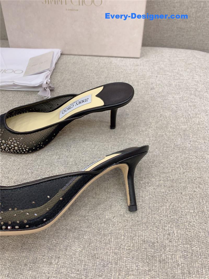 J1m*y Ch00 new rhinestone mesh fairy shoes wedding shoes