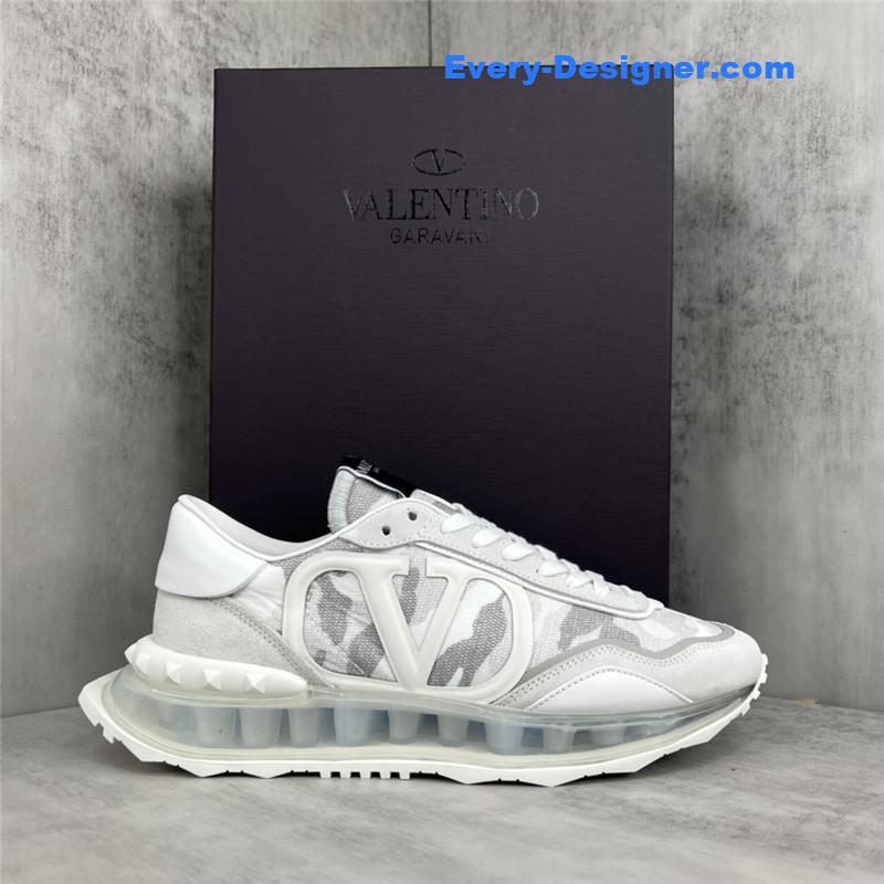 valentino high satin canvas loafers