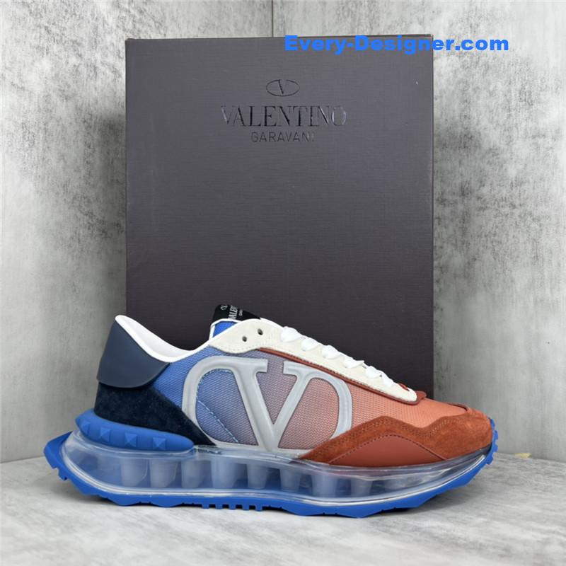 valentino high satin canvas loafers