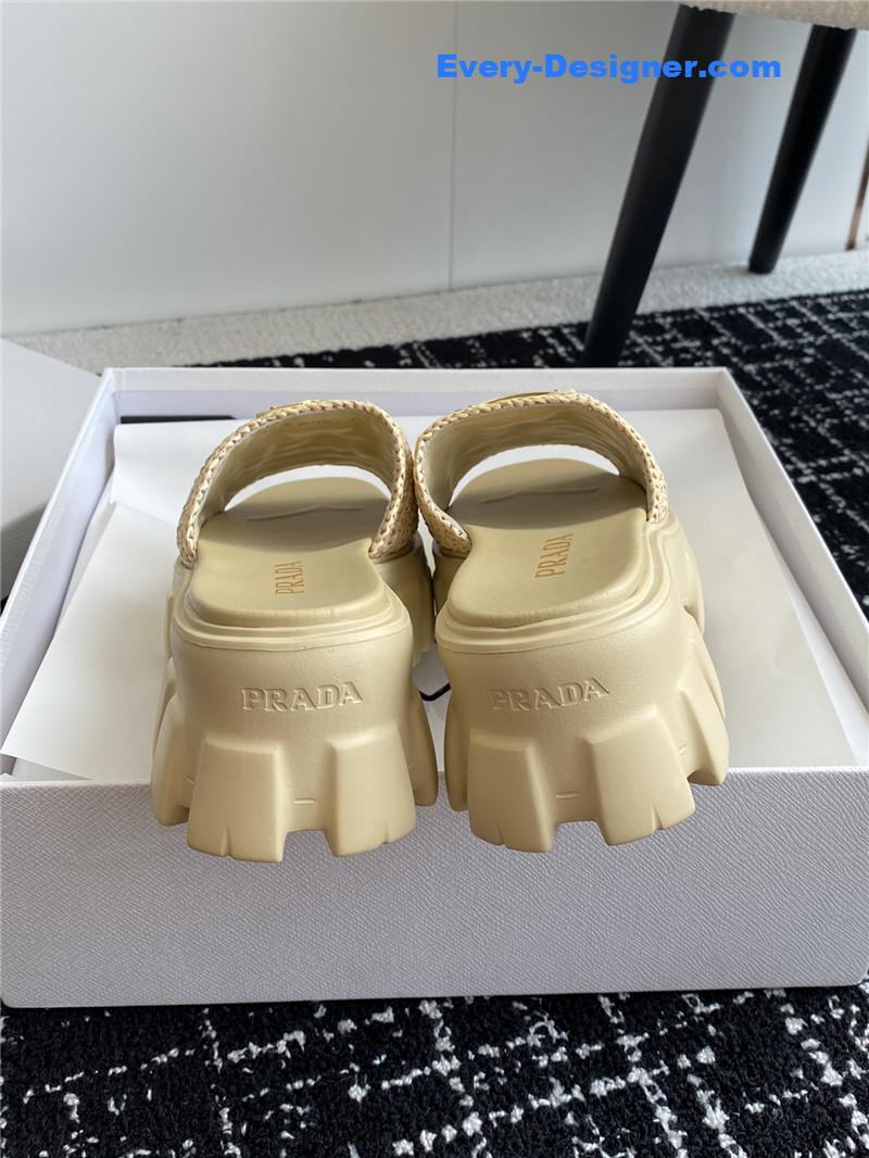 Pra*a gear platform woven slippers