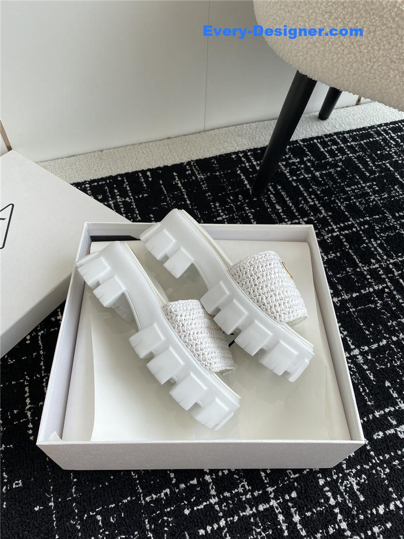 Pra*a gear platform woven slippers
