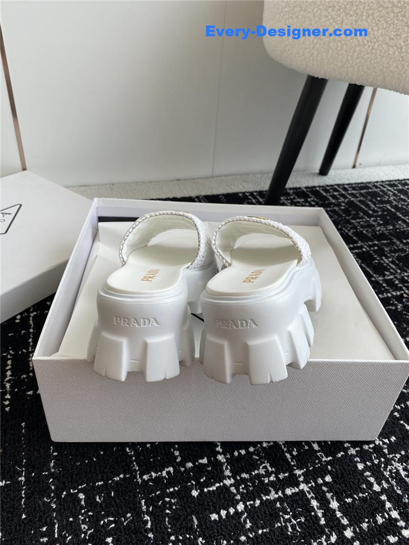 Pra*a gear platform woven slippers