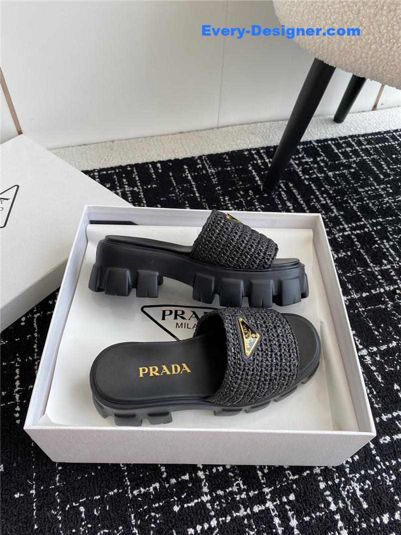 Pra*a gear platform woven slippers