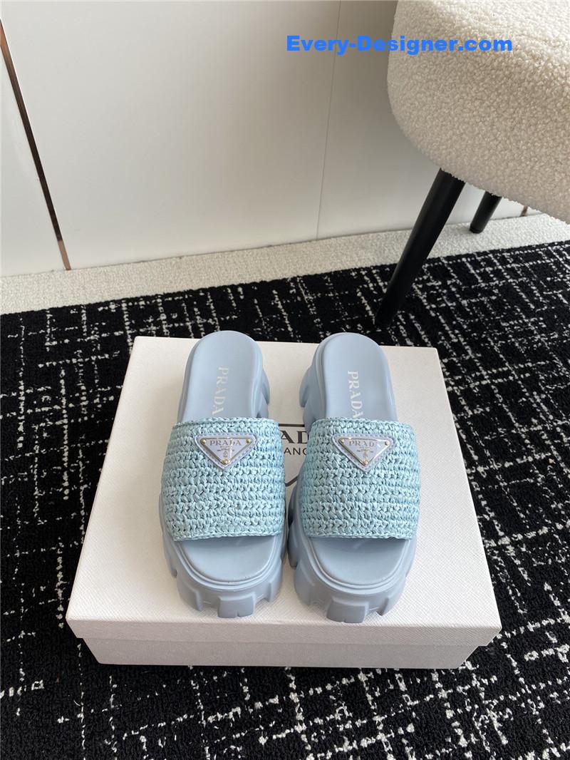 Pra*a gear platform woven slippers