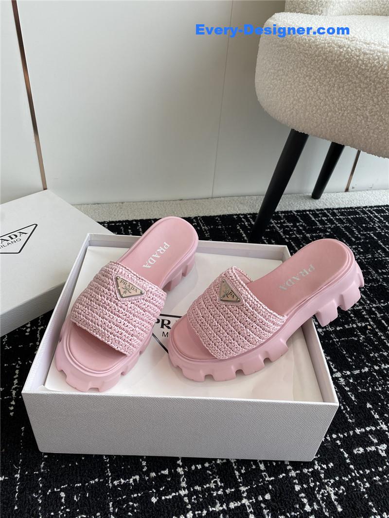 Pra*a gear platform woven slippers