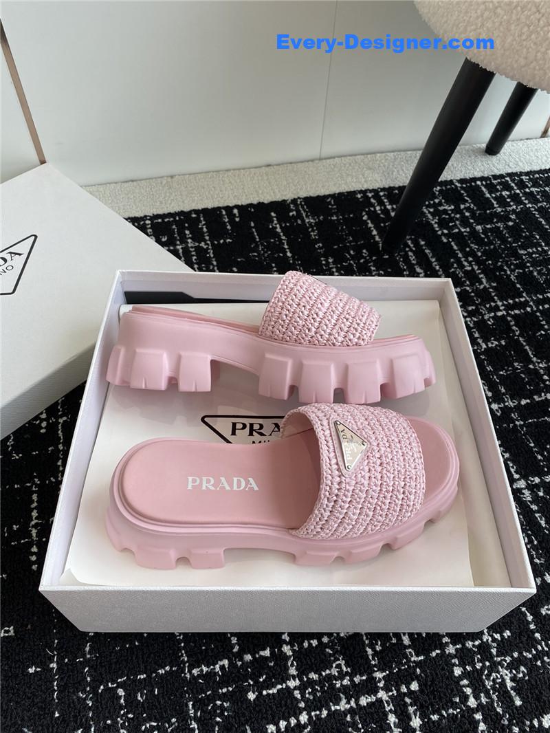 Pra*a gear platform woven slippers