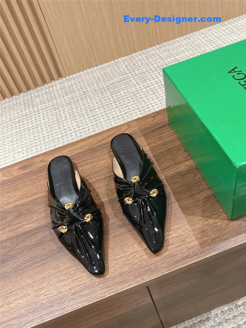 Bottega Veneta Brown Leather Mules