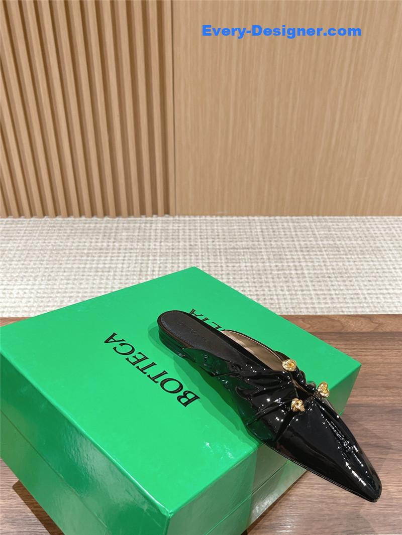 Bottega Veneta Brown Leather Mules