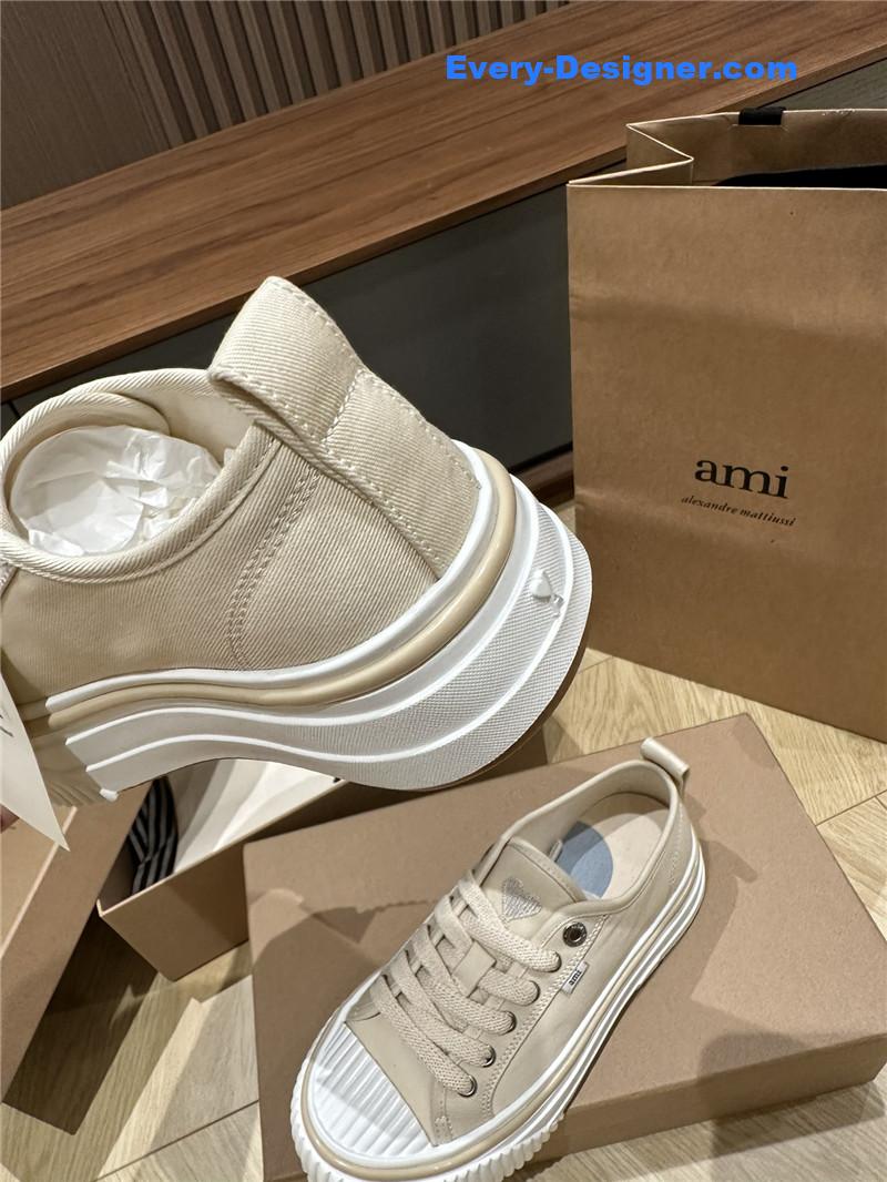 Amina Muaddi Denim Loafers