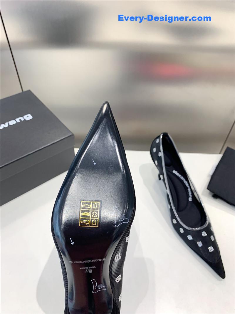 a1exa*der wang a-line D1am0nd pointed toe high heels