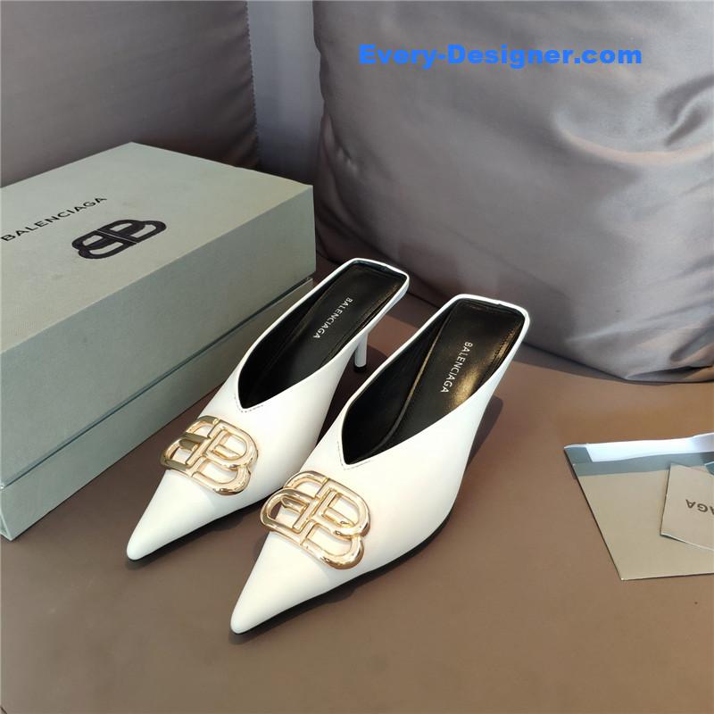 Balenciaga New Double B Buckle Muller Slippers