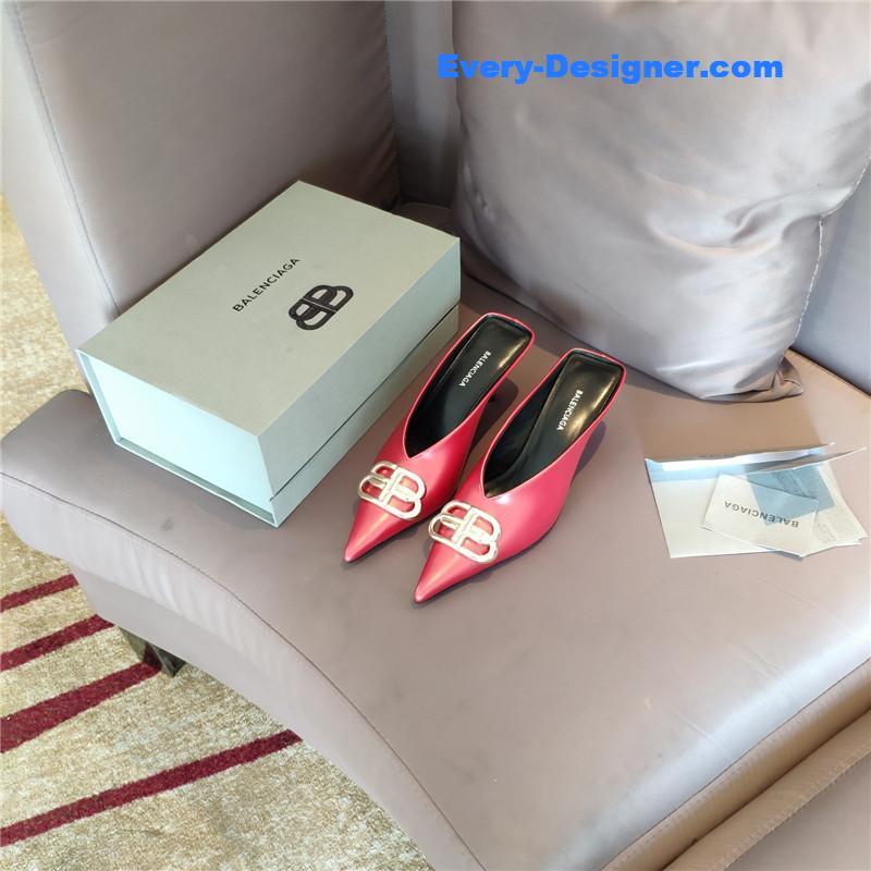 Balenciaga New Double B Buckle Muller Slippers