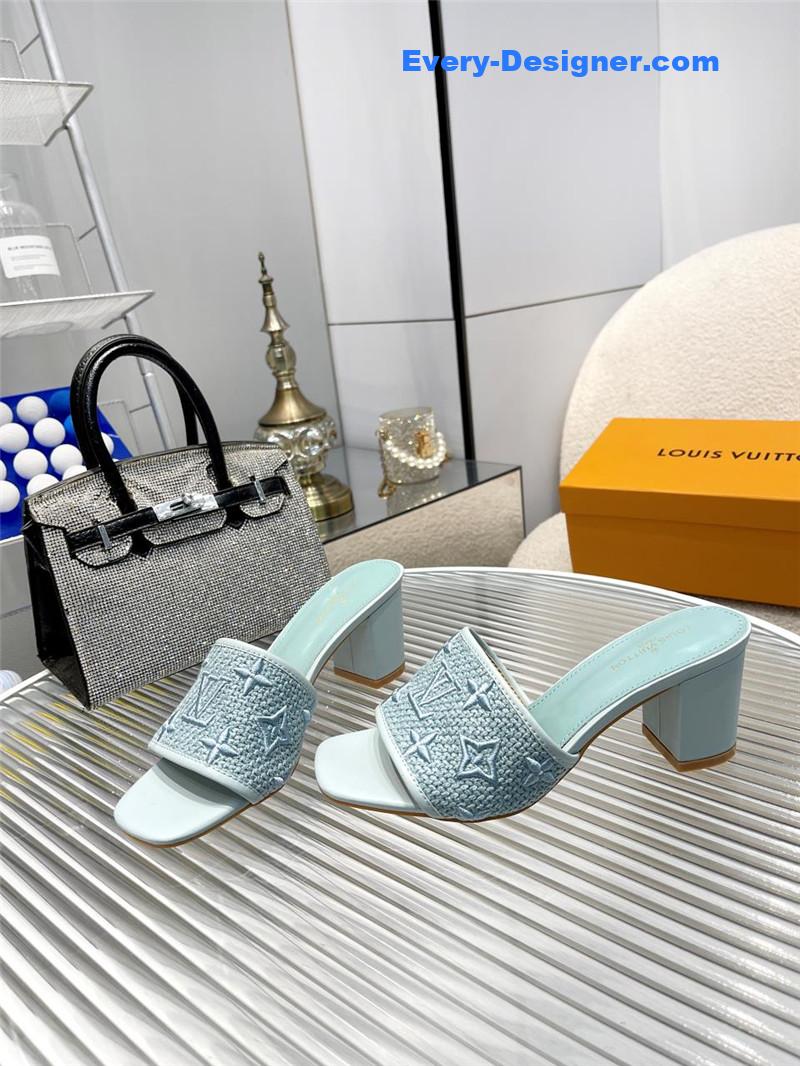 louis vuitton LV catwalk high-heeled slippers