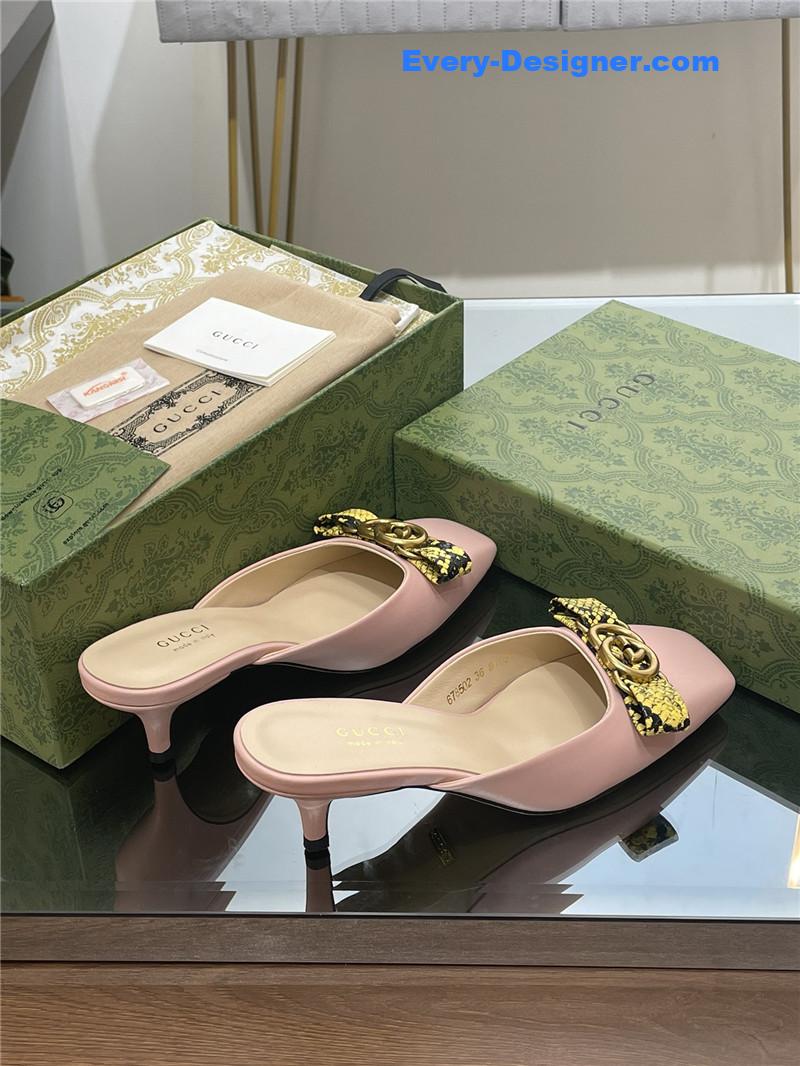 Gvc*1 early autumn cat heel muller slippers