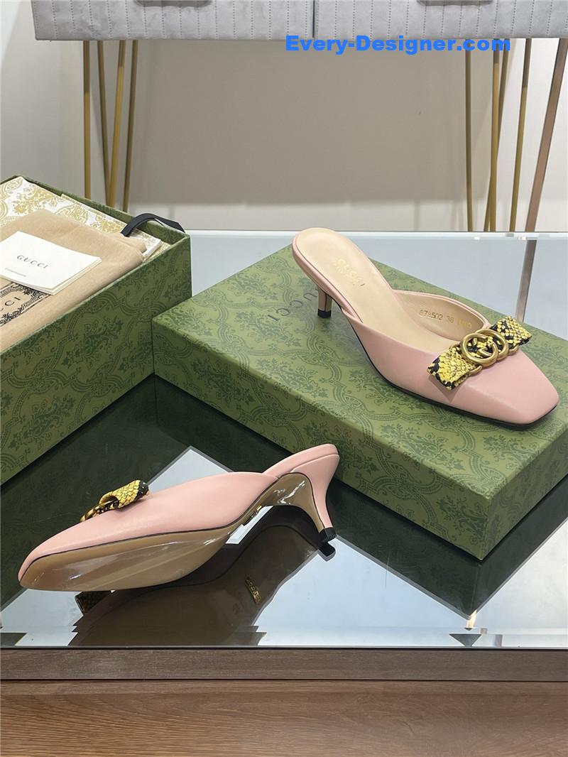 Gvc*1 early autumn cat heel muller slippers