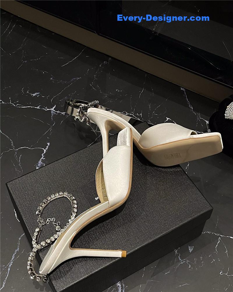 J1m*y Ch00 new ice fish mouth high-heeled sandals