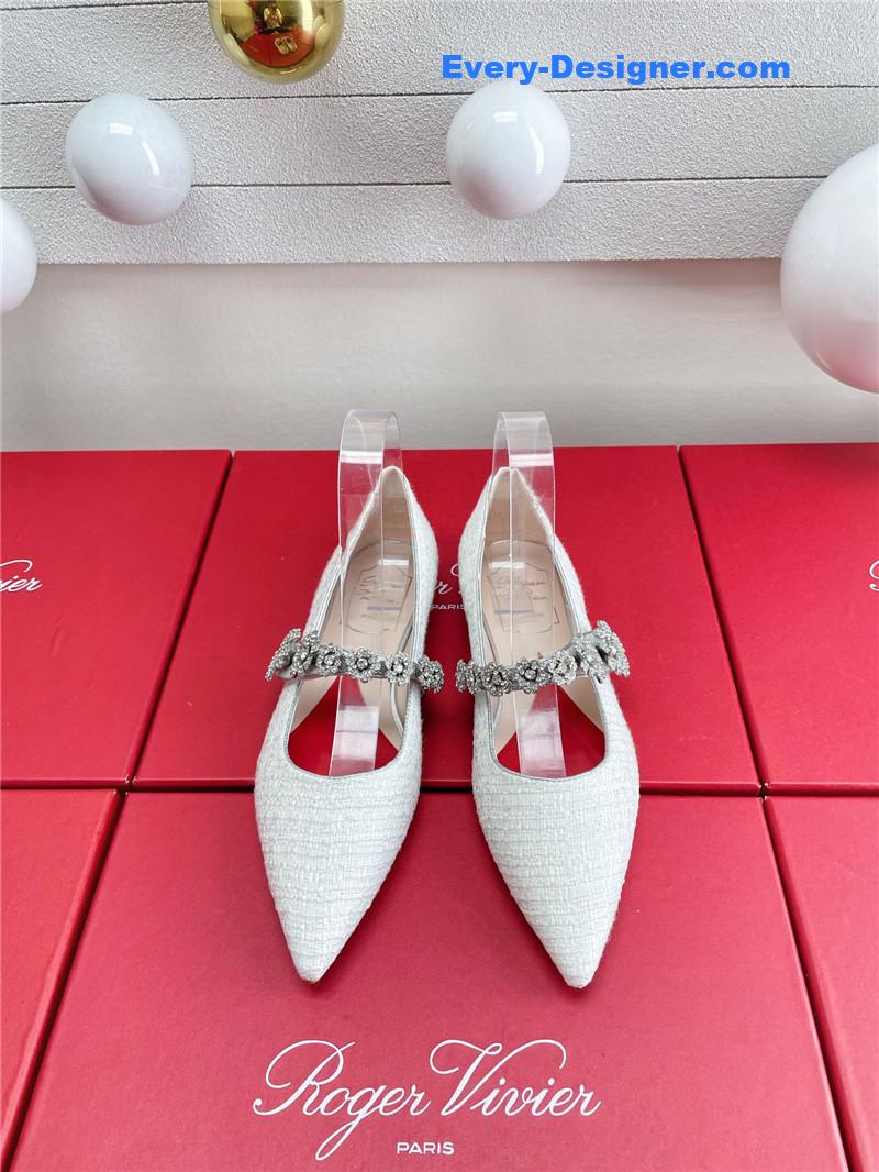 Roger vivier wedding shoes snow diamond series high heels