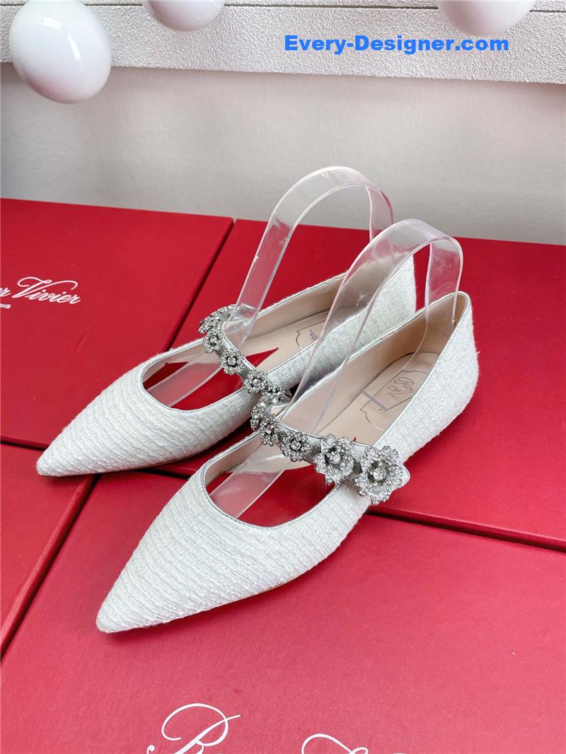 Roger vivier wedding shoes snow diamond series high heels