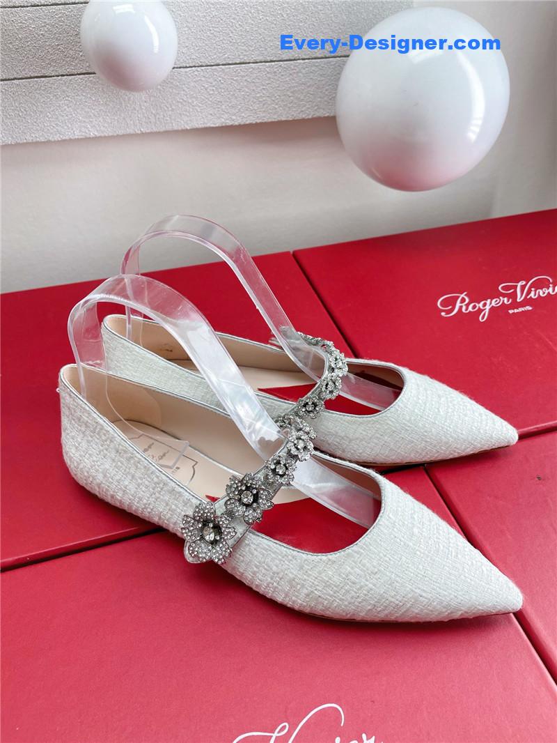 Roger vivier wedding shoes snow diamond series high heels