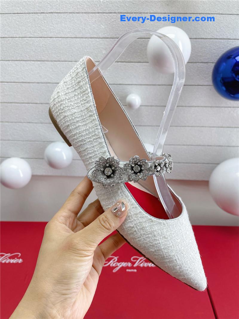 Roger vivier wedding shoes snow diamond series high heels