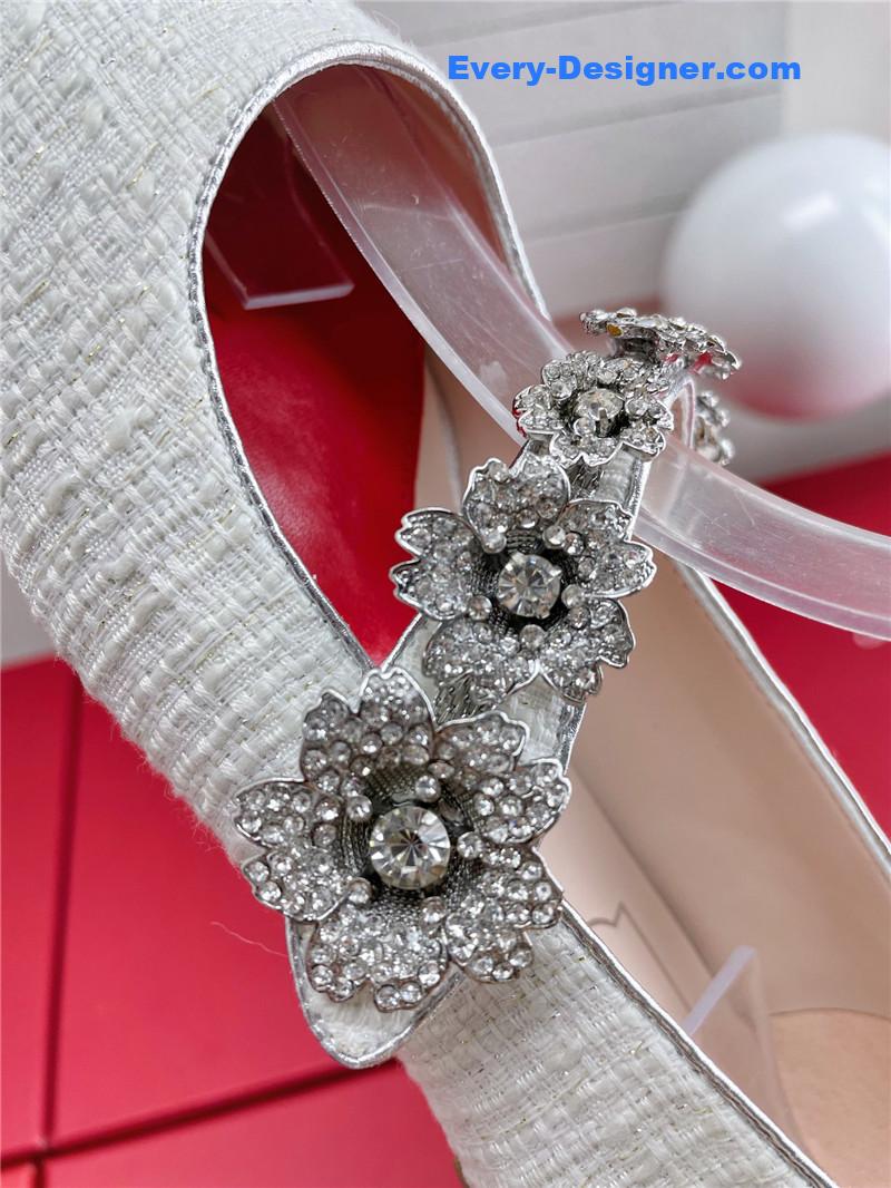 Roger vivier wedding shoes snow diamond series high heels