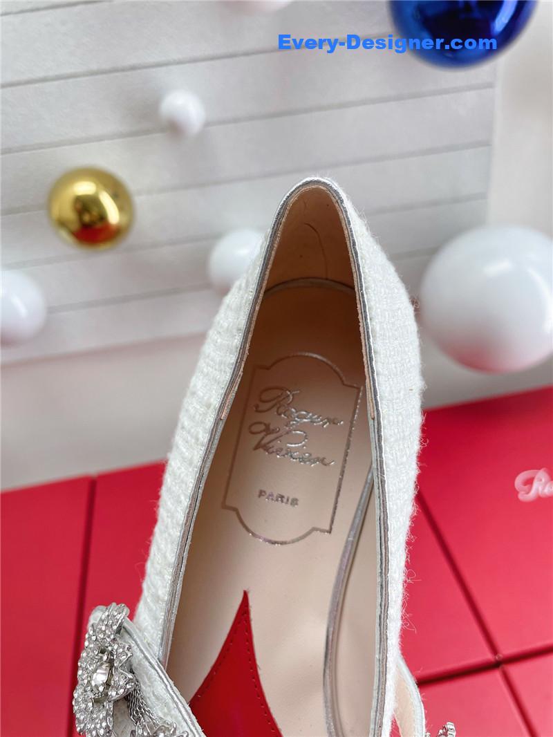 Roger vivier wedding shoes snow diamond series high heels