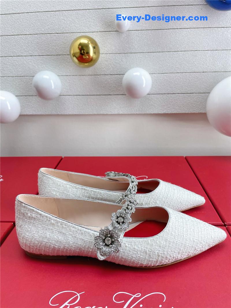 Roger vivier wedding shoes snow diamond series high heels