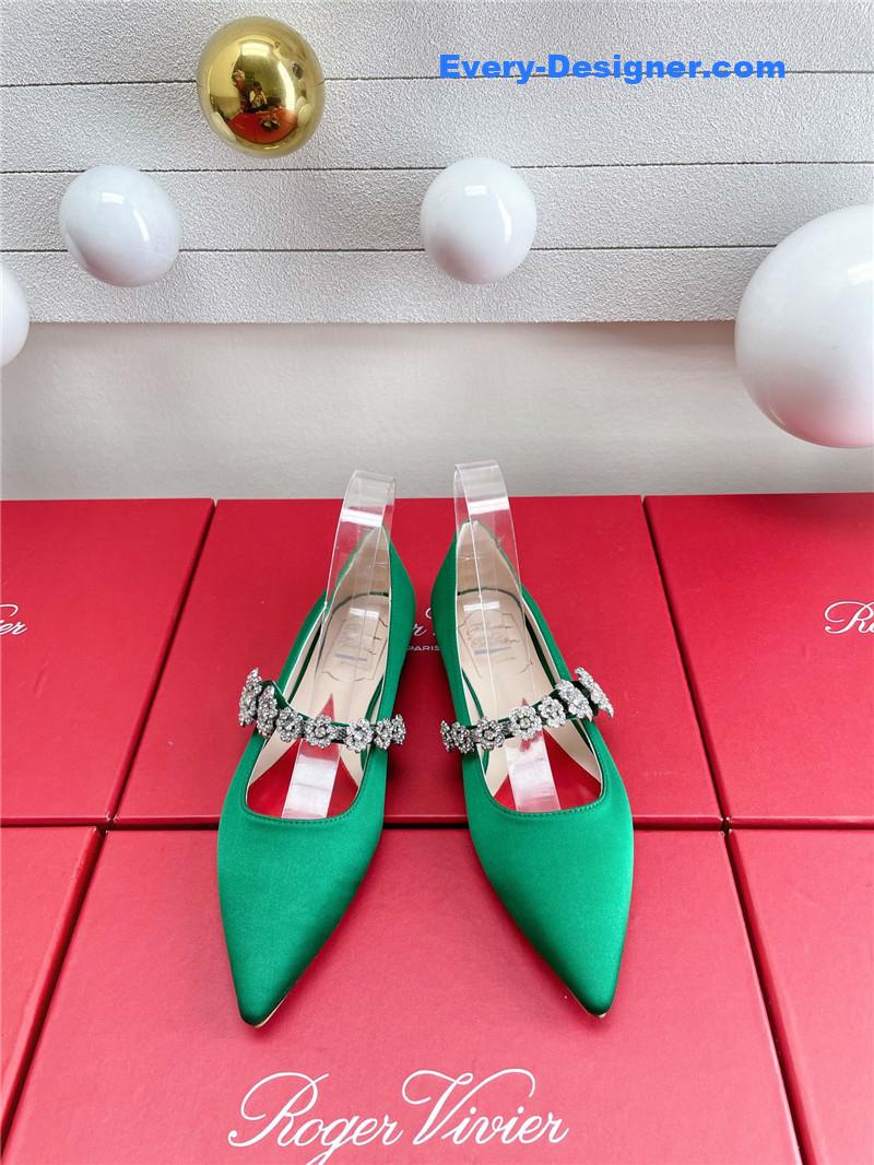 roger vivier wedding shoes snow D1am0nd series high heels