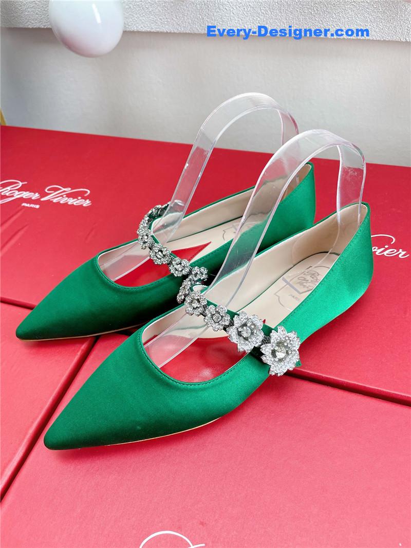 Roger vivier wedding shoes snow diamond series high heels