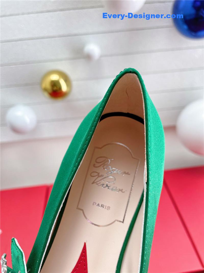 roger vivier wedding shoes snow D1am0nd series high heels