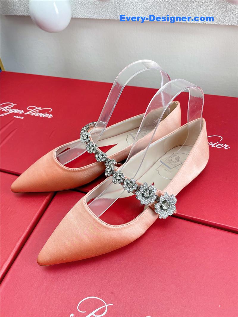 Roger vivier wedding shoes snow diamond series high heels